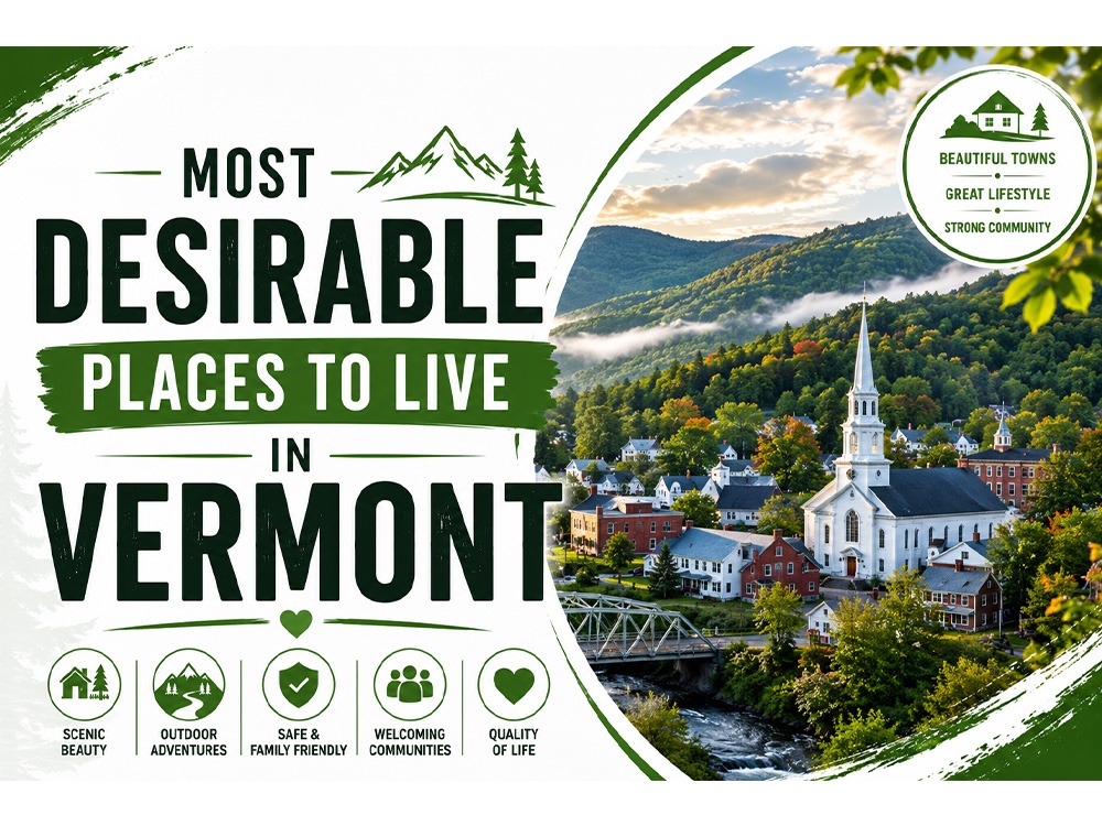 Most Desirable Places to Live in Vermont